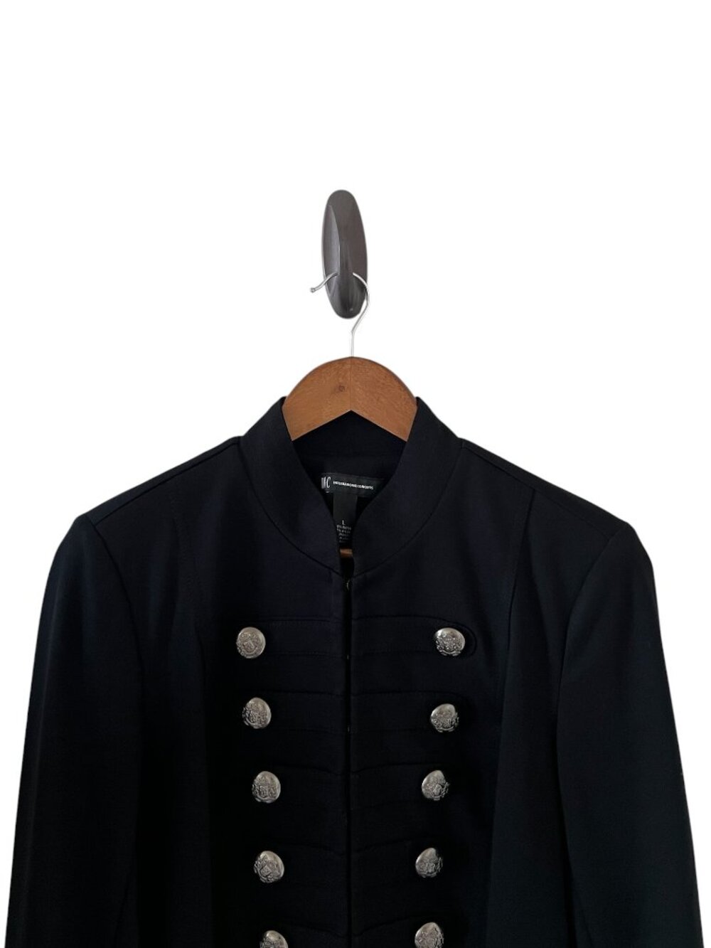 INC NEW Military Style Blazer/Jacket In Black Size L - Picture 2 of 14